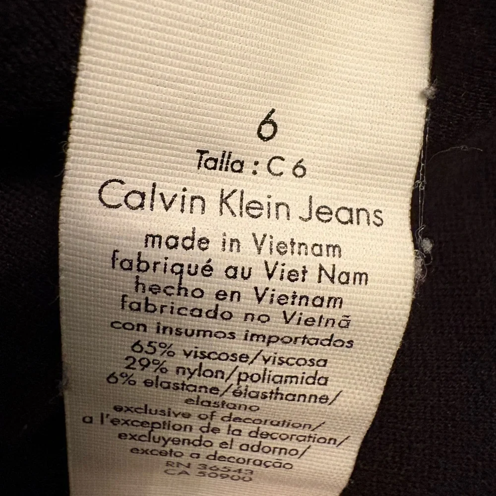 Calvin Klein Women’s Black Stretchy Elastic Waist Pants - Size 6 - Picture 5 of 5